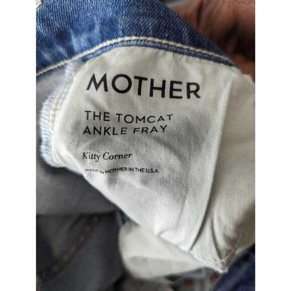 Mother Jeans The Tomcat Ankle Fray Kitty Corner Wash Stretch Button Fly 26 - Picture 8 of 13